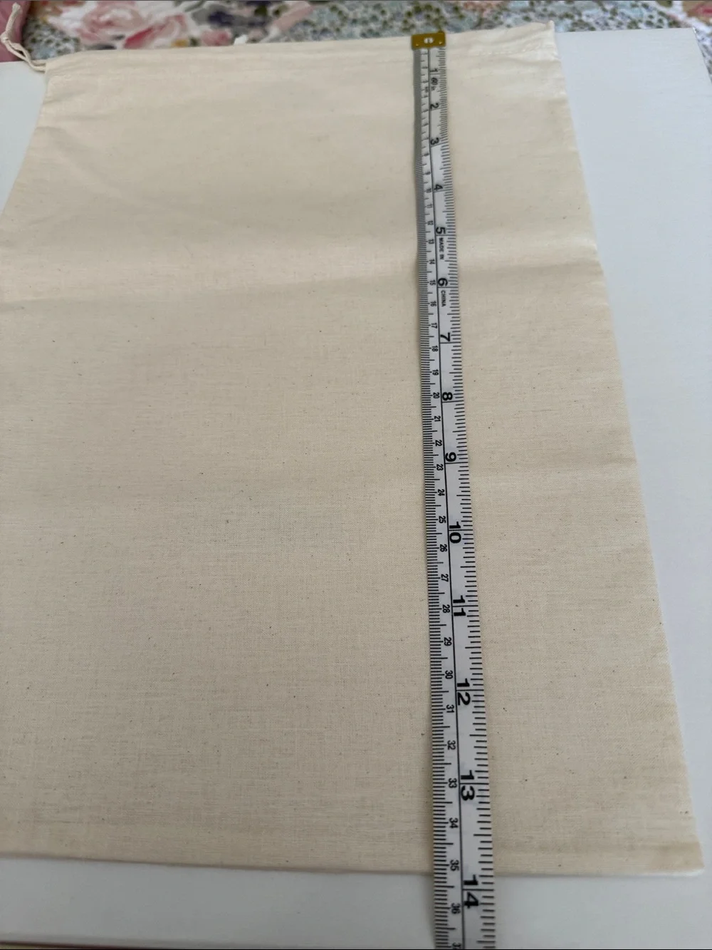Frances Valentine Cream Canvas Drawstring Dust Bag
